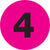 1“圆圈——“4”(荧光粉色)数量标签500 /卷