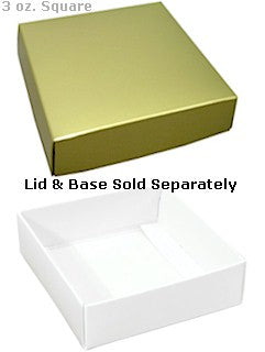 3 - 1/2 x 3 - 1/2 1-1/8白色3盎司。平方糖果盒基地250 / Case