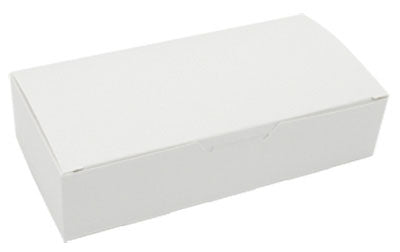 9 x 4 1/2 x 2(2磅)。白色糖果盒- 1块250 /
